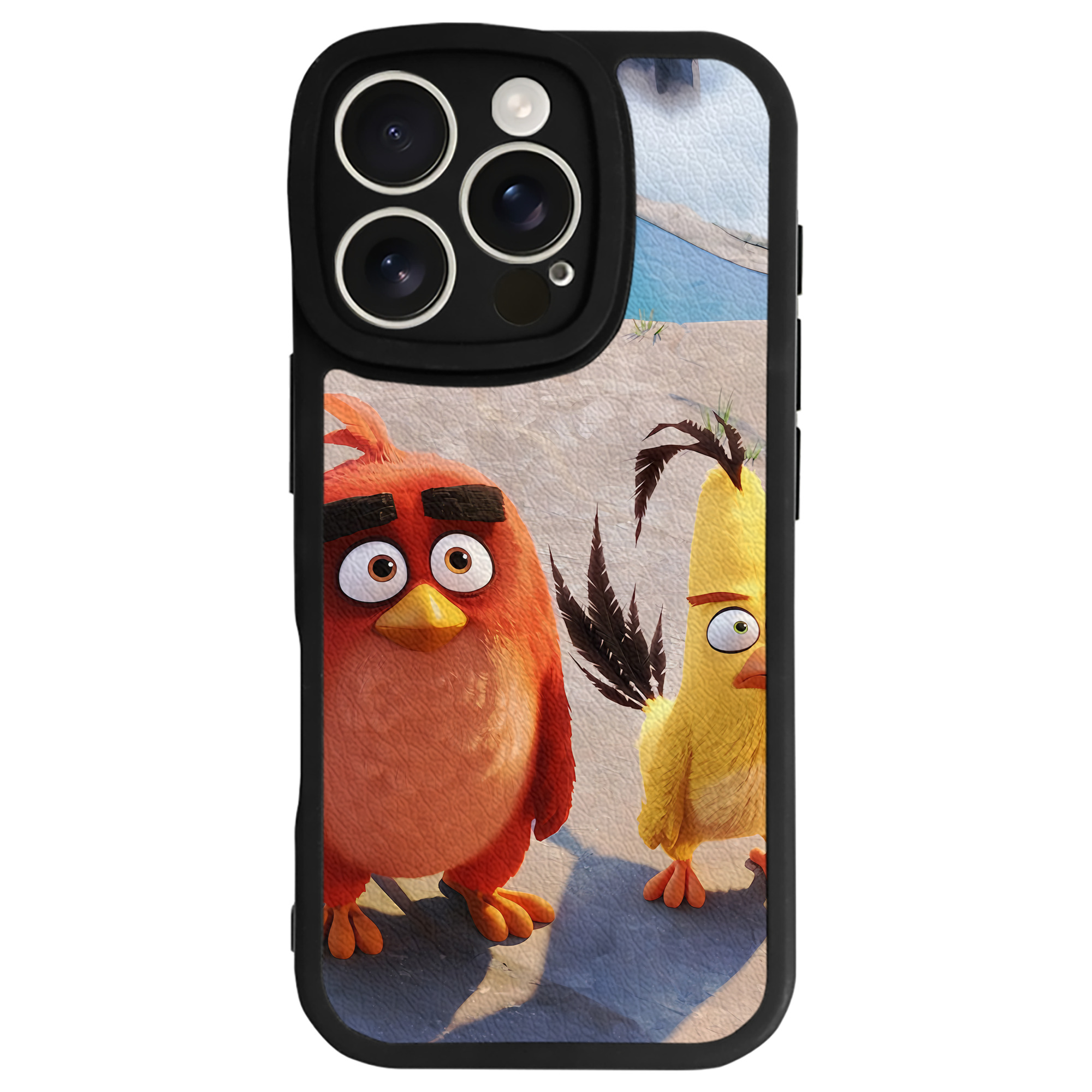 （画像用） Angry Birds アングリーバード 【iPhone 16シリーズ対応】シリコンスマホケース（レザー調） 材質：シリコン